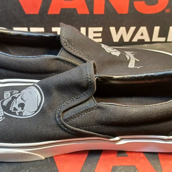 Vans Men's U.S. 9.5 Slip-On Love You To Death Black/White VN0A5JMH6BT - Picture 10 of 12